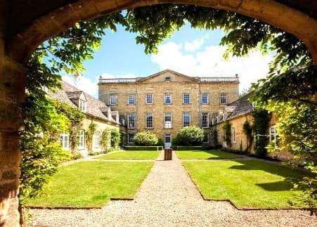 The grass paterres at Bruern Abbey